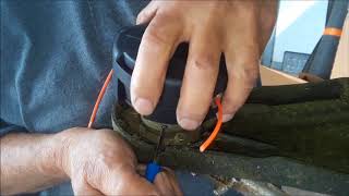 How to Replace a Head of an Echo Weed Wacker Trick [upl. by Ivad654]