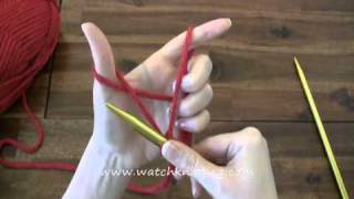 How to Cast on  Long tail cast on  Online Knitting Tutorials for Beginners [upl. by Ydaf509]