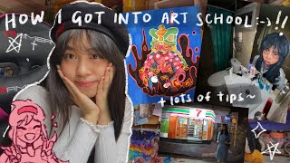 🖼 my ACCEPTED art school portfolio  juicy tips [upl. by Bat513]