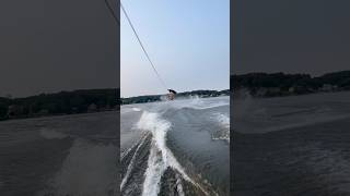 Wakeboard backflip attempt on ski boat [upl. by Sherborn]