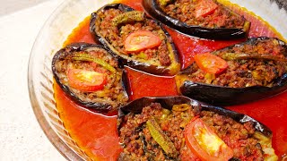 Punjeni patlidžan recept I Karnıyarık tarifi karnıyarık ručak [upl. by Nileak]