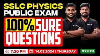 SSLC Public Exam  Physics  100 Sure Questions  Xylem SSLC [upl. by Theall]