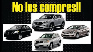 Nissan Versa Toyota Rav4 Hyundai Elantra y Hyundai Tucson 4 autos de segunda que no debes comprar [upl. by Aenneea390]