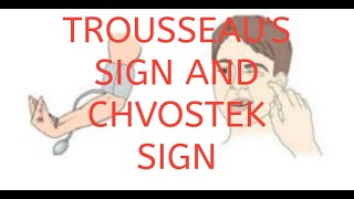 Trousseaus sign and Chvosteks sign [upl. by Lemrac]