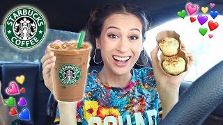 STARBUCKS MUKBANG IN DE AUTO  APARTE NIEUWE PRODUCTEN TESTEN [upl. by Yahsat637]