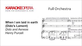 Karaoke Opera Didos Lament  Dido and Aeneas Purcell Orchestra only version with printed music [upl. by Wallraff]