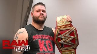 Kevin Owens gets photographed with his new WWE Universal Championship Raw Fallout Aug 29 2016 [upl. by Solokin]