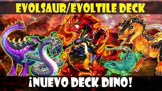 EVOLSAUREVOLTILE DINOSAUR DECK  ¿QUE TAL ESTA EL NUEVO DECK DE DINOSAURIOS  DUEL LINKS [upl. by Atnwahsal]