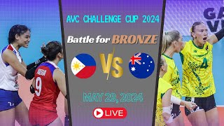 PHILIPPINES vs AUSTRALIA Battle for Bronze  AVC Challenge Cup 2024 [upl. by Weinrich909]