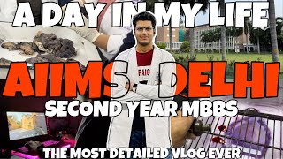 A Day in My Life at AIIMS Delhi❤️  2nd year edition  Most Detailed Vlog Ever🔥 vlog aiims mbbs [upl. by Timothee]