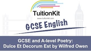 GCSE and Alevel PoetryEverything you need to know about Dulce Et Decorum Est by Wilfred Owen [upl. by Medrek]