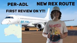 PERTH TO ADELAIDE REX E190 NEW ROUTE REVIEW FIRST REVIEW ON YT [upl. by Buyers15]