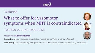 What to offer for vasomotor symptoms when MHT is contraindicated [upl. by Aixela679]