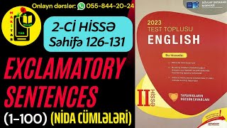 DİM YENİ 2Cİ HİSSƏ TEST TOPLUSU 2023 İNGİLİS DİLİ  EXCLAMATORY SENTENCES  NİDA CÜMLƏLƏRİ 1100 [upl. by Sokairyk]