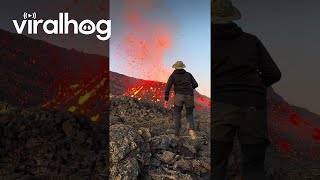 Witnessing a Volcanic Eruption Up Close  ViralHog [upl. by Laet]