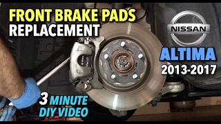 Nissan Altima Front Brake Pads Replacement 20142017  3 Minute DIY Video [upl. by Letnahs]