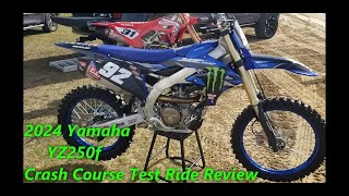 111 YZ250F 2024 Crash Course Test Ride Review Lets see how the Yamaha is on first impression 74MX [upl. by Renrag]