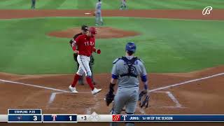 Josh Jung Homers in His First MLB AtBat [upl. by Euf]