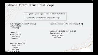 03 Python for beginners  Control structures [upl. by Lida]