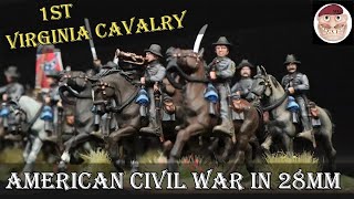 ACW 28mm Confederate wargame cavalry [upl. by Lachus]