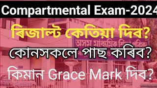 Compartmental exam result 2024 assamese medium seba compartmental exam 2024 result date sr education [upl. by Aufmann]