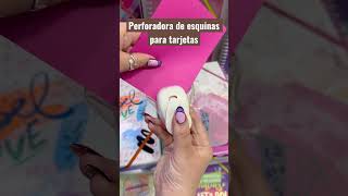 Perforadora de esquinas para tarjetas tarjeteria manualidades papeleria perforadora papeles [upl. by Rasla686]