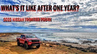 One Year Review of the 2022 Nissan Frontier Pro4X Whats it like after one year [upl. by Enaled890]