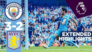 EXTENDED HIGHLIGHTS  Man City 32 Aston Villa  ILKAY GUNDOGAN SUPER SUB Premier League Champions [upl. by Sillihp]