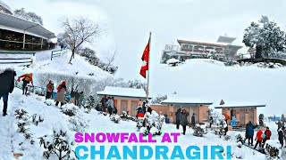 SNOWFALL AT CHANDRAGIRI  Enjoying the live snowfall at KATHMANDU  CHANDRAGIRI HILLS  Waeba [upl. by Atteuqal450]