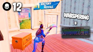 ASMR Fortnite Solo Win  Whispering and Keyboard Sounds [upl. by Nibuz]