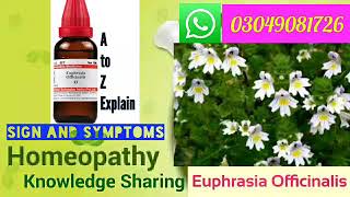 Euphrasia Officinalis  Homeopathic medicine for Eyes Allergy sign and symptoms [upl. by Paza]