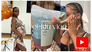 Baby K WEEKLY VLOG 31 Baby shower Nails  New Hairstyle viral nails ponytail weeklyvlog [upl. by Acirret]