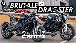 2021 MV Agusta Brutale 800 RR vs Dragster RR Which Is Better [upl. by Oilime]