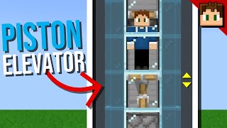 The PISTON ELEVATOR Minecraft Bedrock 121 Tutorial [upl. by Sidonnie]