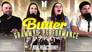 BTS quotButter at the Grammysquot Reaction  WOH what is this rendition We LOVE it 🤩  Couples React [upl. by Lantz]