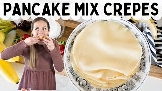 How to Make Pancake Mix Crepes Fast Easy and Delicious [upl. by Alegnaed]