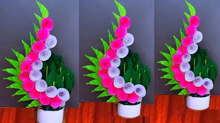 Paper Crafts Ideas 😳  Easy craft ideas  how to make  paper flower craft [upl. by Gareth]