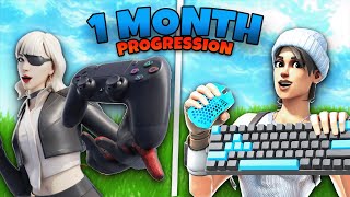 1 Month Keyboard and Mouse PROGRESSION in Fortnite UNREAL [upl. by Dal469]