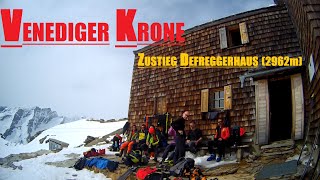 VENEDIGER  KRONE  Zustieg Defreggerhaus  Skitour [upl. by Darach128]