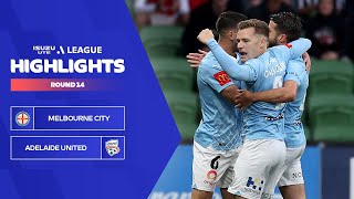 Melbourne City vs Adelaide United highlights  Round 14 202324 season [upl. by Adgam]