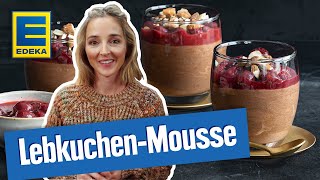 LebkuchenMousse Rezept  Einfaches Weihnachtsdessert im Glas UdPP [upl. by Zertnom197]