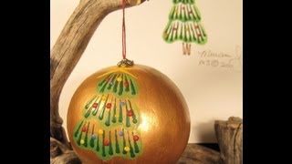 How to make an Ornament hanger for Christmas Ornaments [upl. by Acirderf894]