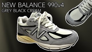 2024 New Balance 990v4 Grey Black Review amp On Feet [upl. by Nurav]