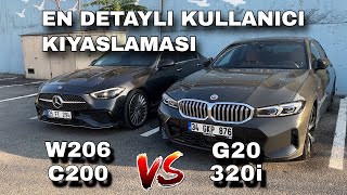 BMW G20 320i vs Mercedes W206 C200 Detaylı Karşılaştırması [upl. by Nwahsed728]