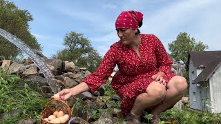 Homemade pasta and quotCarpathianquot cutlets for dinner for builders [upl. by Camp]