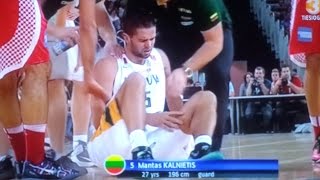 MKalniečio trauma prieš kroatus  MKalnietis injury [upl. by Franklyn]