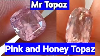 Most Expensive Cut Topaz  Natural Pink Topaz katlang  Different cuts Natural Topaz [upl. by Riamu]