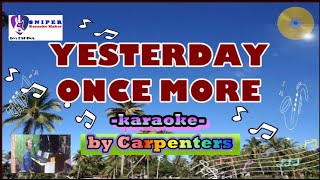 YESTERDAY ONCE MORE karaoke version by Carpenters [upl. by Vivi]