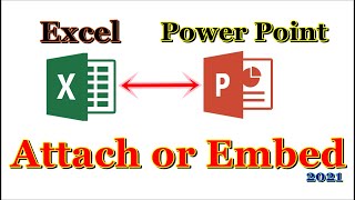 Attach or Embed Excel In Power Point Presentation or PPT 2021 [upl. by Airpac685]