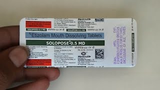 Solopose 05 mg tablet hindi क्या यही नींद की टेबलेट है [upl. by Aelem]